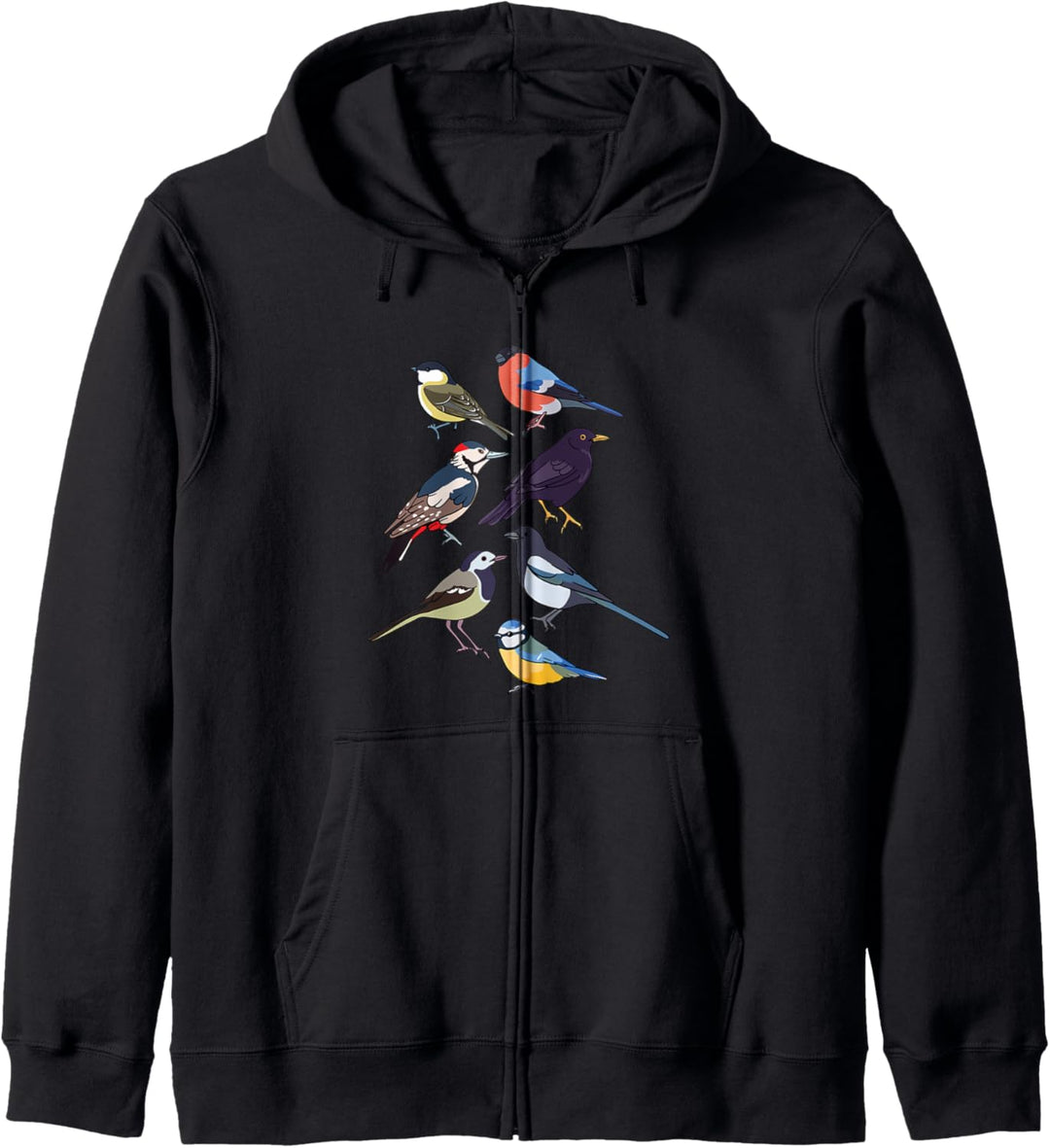 Gartenvögel Vögel Amsel Blaumeise Geschenk Kapuzenjacke