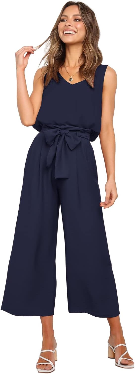FANCYINN Frauen 2 Stück Casual Trainingsanzug Sommer Ärmelloses Tank Top Hose mit hoher Taille und T