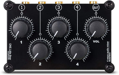 Little Bear MC5 Mini Tragbar 4 Kanal Line Mixer Live Studio Aufnahmen Passive Stereo Audio Mixer Rec