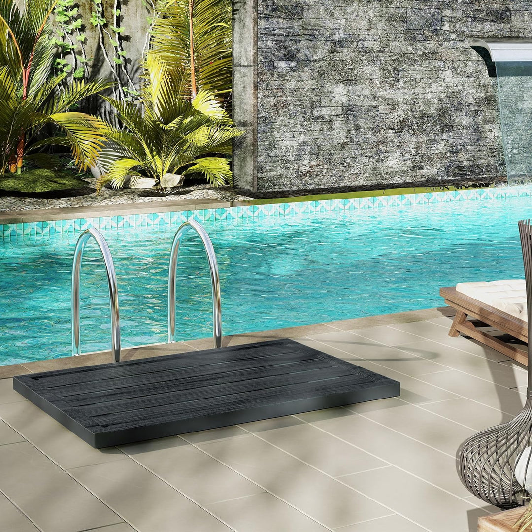 FIVMEN Bodenelement Kunststoff für Solardusche Gartendusche Aussendusche Bodenplatte Anti Rutsch UV-