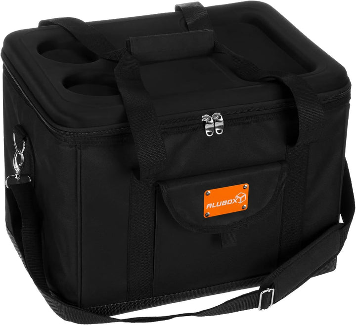 ALUBOX Picknick Kühltasche XL Black Edition 40 Liter Isoliertasche Picknicktasche Polyester schwarz
