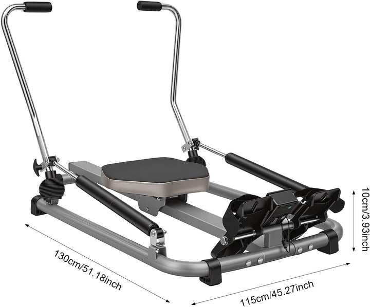 3 in 1 Rudergerät für zuhause, Beinpresse rudergeräte, Bauchtrainer & Römische Fitnessgerät mit 2 In