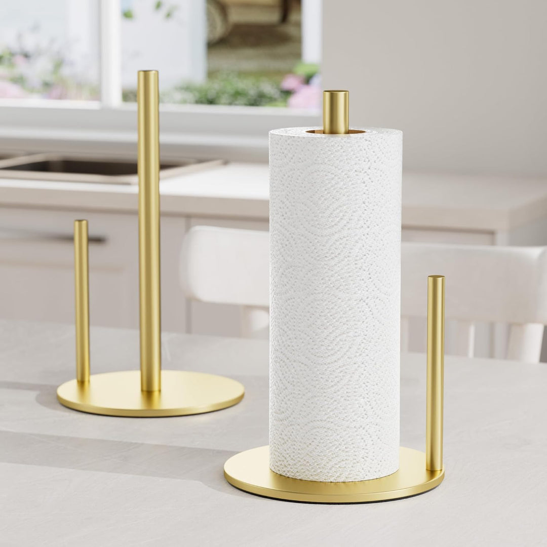 Golden KüChenrollenhalter Arbeitsplatte Papierrollenhalter Stehend KüChenrollen Halter, Premium-Edel