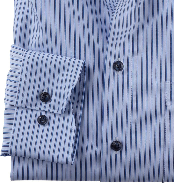 OLYMP Herren Businesshemd Langarm Luxor,Gestreift,modern fit,Global Kent, Bleu 11