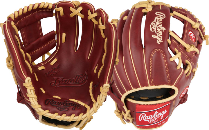 Rawlings Sandlot Baseball-Handschuh-Serie Rechte Hand Wurf Infield / Krug 29,2 cm – I Web – Burgunde