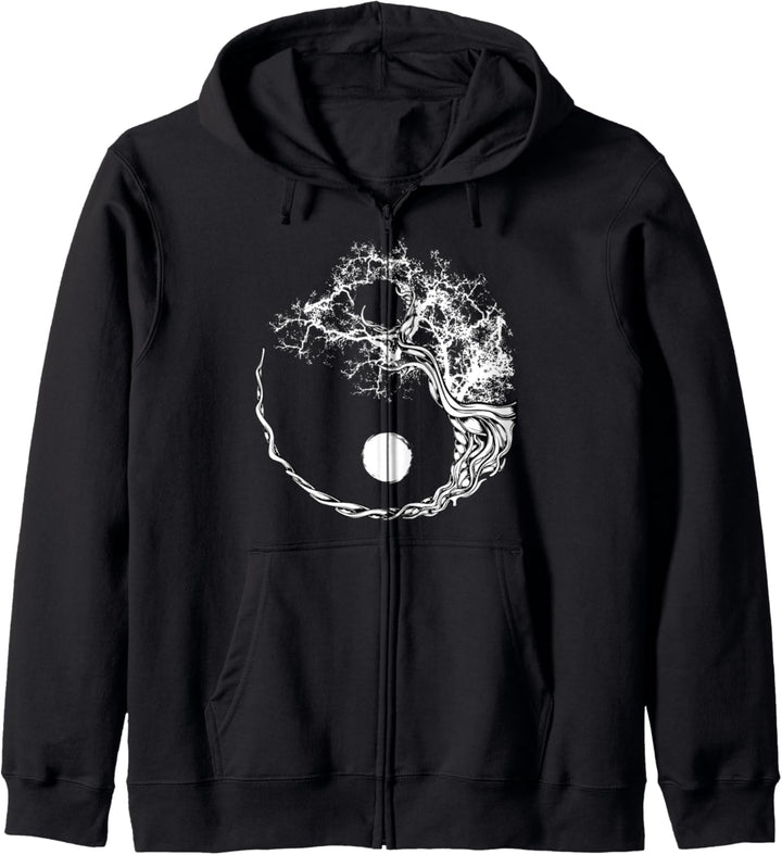 Yin Yang Bonsai Baum Japan Buddha Zen Meditation Buddhist Kapuzenjacke