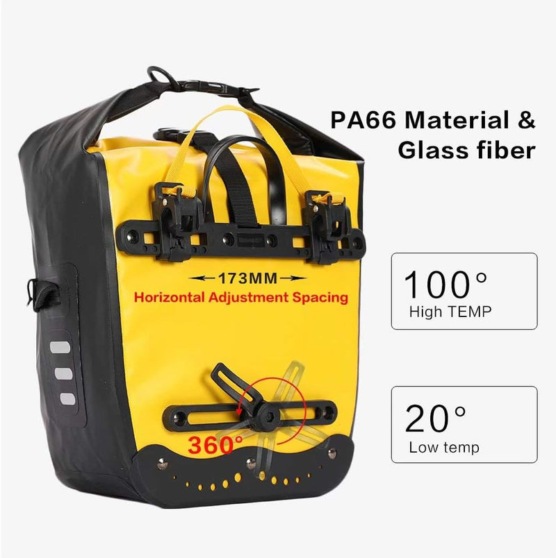 Rhinowalk 20L Fahrradtasche Wasserdicht Gepäckträgertasche Fahrrad Gepäckträger Seitentaschen Rollto