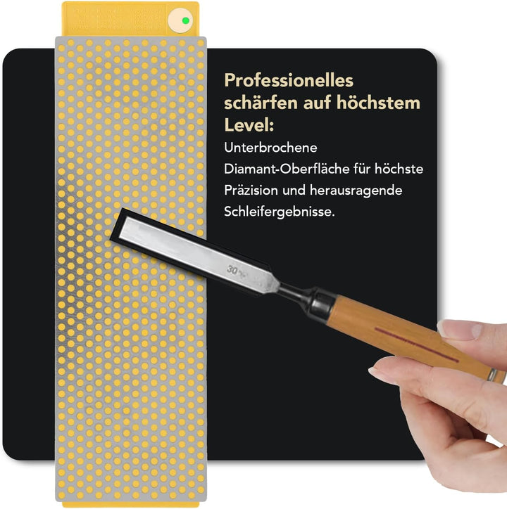 DMT DuoSharp Diamant Schleifstein 8 Zoll Extrafein, Extra-Extrafein, Doppelseitiger Messerschärfer i