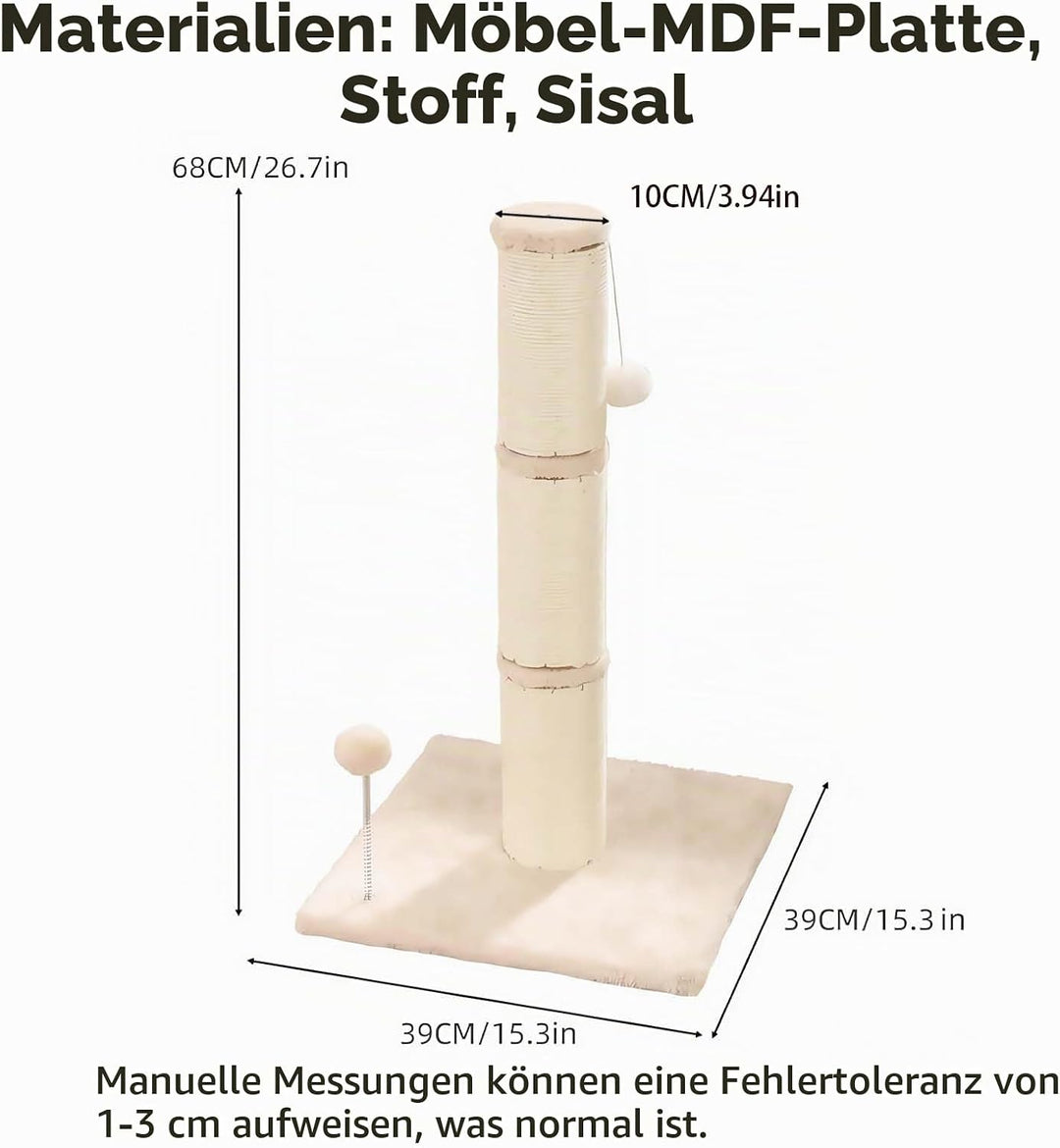 Marchul Katzenkratzbaum, Kratzbaum für grosse Katzen mit hängendem Ball breiter Basis, Katzenspielze