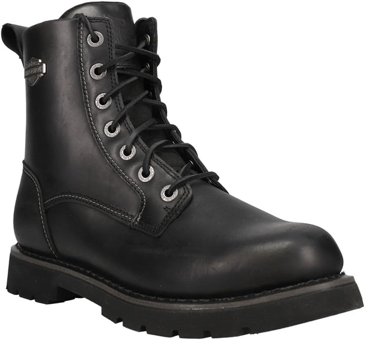Harley Davidson Herren Hannon 6.5 Inch Leder Stiefel 40 EU Schwarz, 40 EU Schwarz