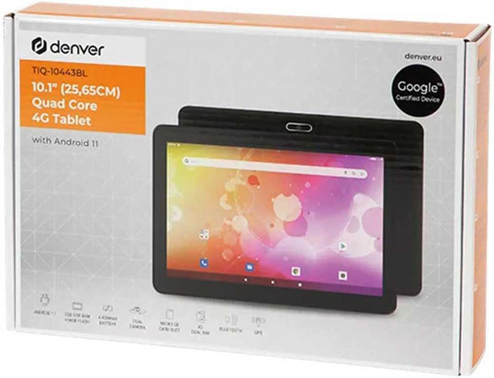 DENVER Tablet 10,1 Zoll Tiq - 10443bl - 16 GB ROM - 2 GB RAM - 4 G - WLAN - Bluetooth - Android 11 -