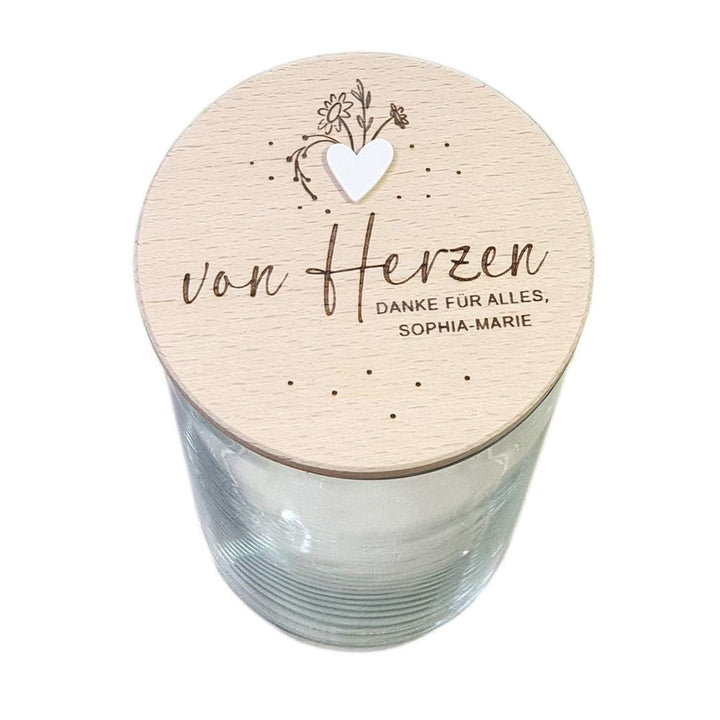 Dankeschön Geschenke von Herzen Abschiedsgeschenk Erzieherin Geschenk Kollegin Bonbonglas Vorratsglä