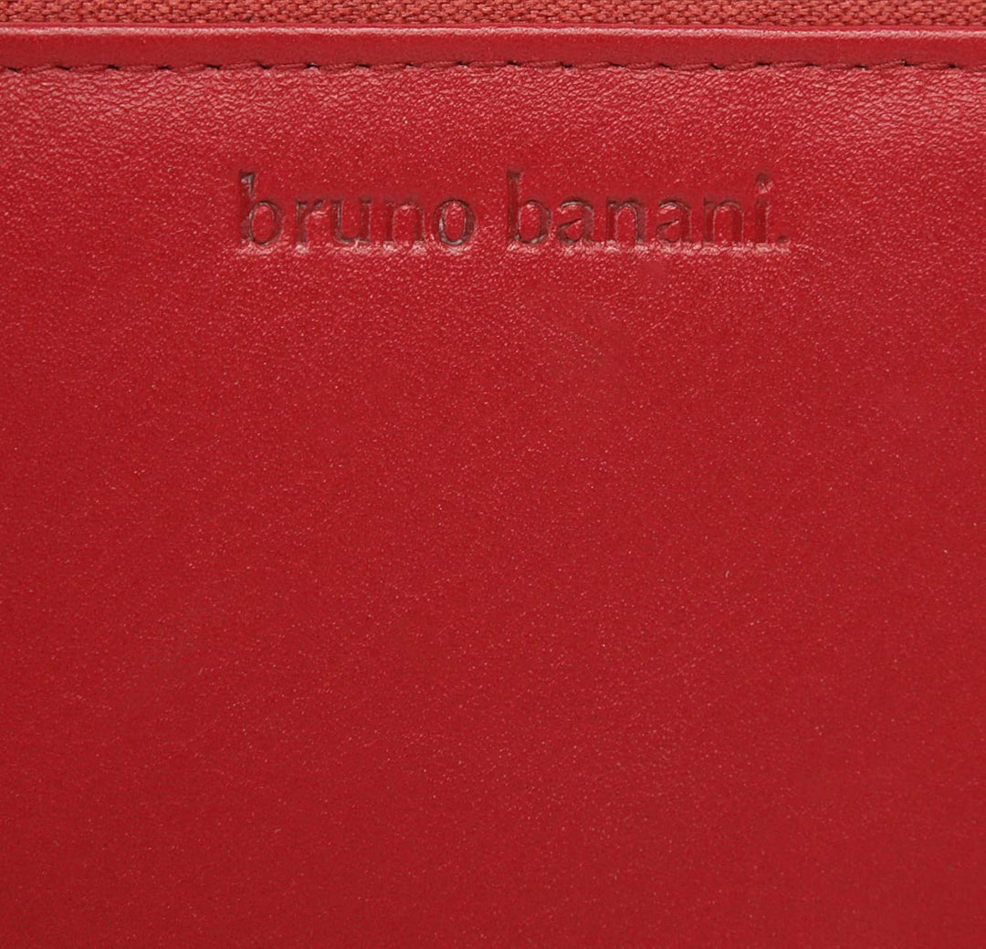 bruno banani grosse Geldbörse im Querformat Leder Echt Leder Damen | 3-seitiger Reissverschluss, Gro