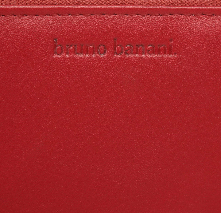 bruno banani grosse Geldbörse im Querformat Leder Echt Leder Damen | 3-seitiger Reissverschluss, Gro