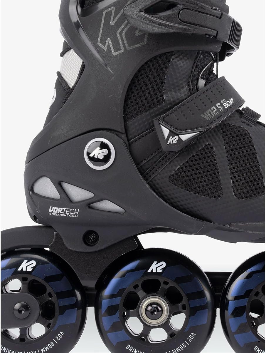 K2 Skates Unisex Inline Skates VO2 S 90 BOA, black - night, 30G0132 EU: 47 (UK: 11.5 / US: 12.5) bla