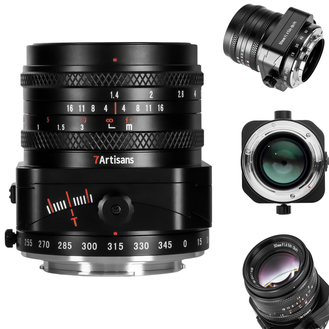 7artisans 50mm F1.4 Tilt Shift Objektiv Halbformat APS-C Grosse Blende Prime Neigen Kamera Objektiv