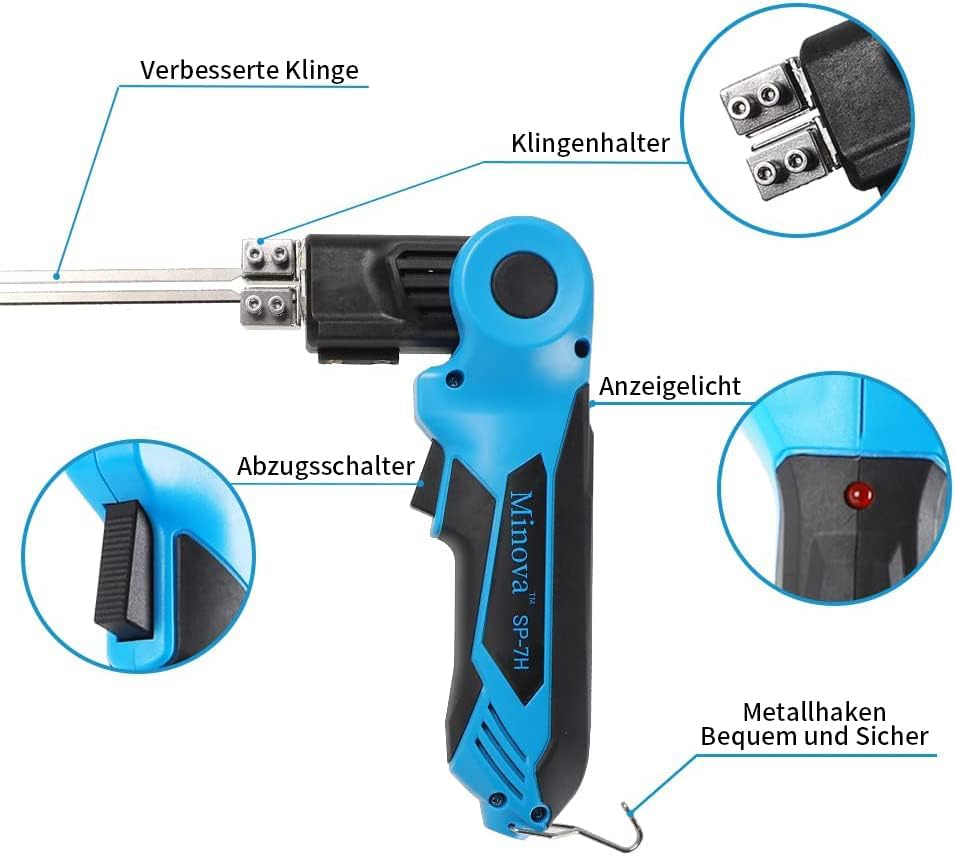 MINOVA Styroporschneider Drehbarer Elektrischer Heissdrahtschneider Schaumstoffschneidwerkzeugset Lu