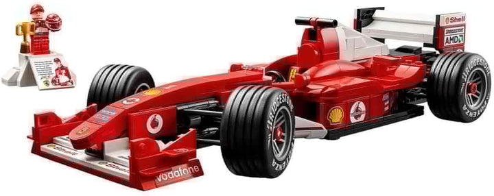 LEGO Icons Ferrari F2004 und Michael Schumacher - F1 Rennwagen Modellbau für Erwachsene - F1 Modella