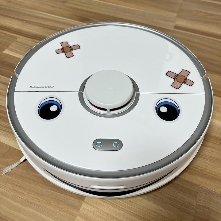 2X Aufkleber Gesicht Augen für Saugroboter Staubroboter Mähroboter Wischroboter Thermomix Staubsauge