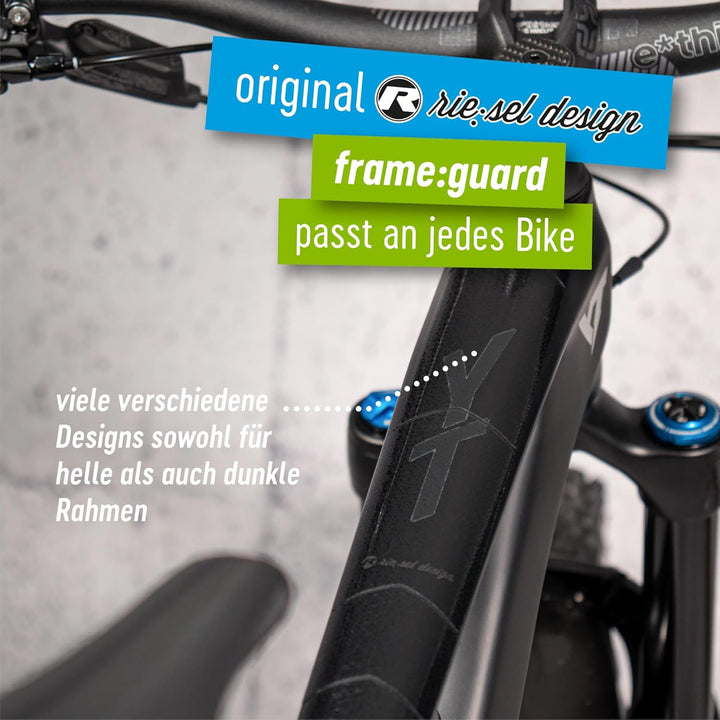 Riesel Design® - „Frame:Guard“ Fahrrad Rahmenschutz - Stylische Fahrrad Schutzfolie 17 Selbstklebend