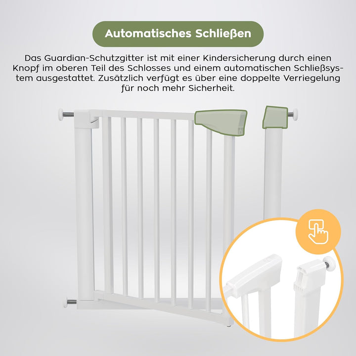 Tulano Guardian 3.5 Türschutzgitter ohne Bohren XXL - 75–110 cm breit | Treppenschutz für Kinder - A