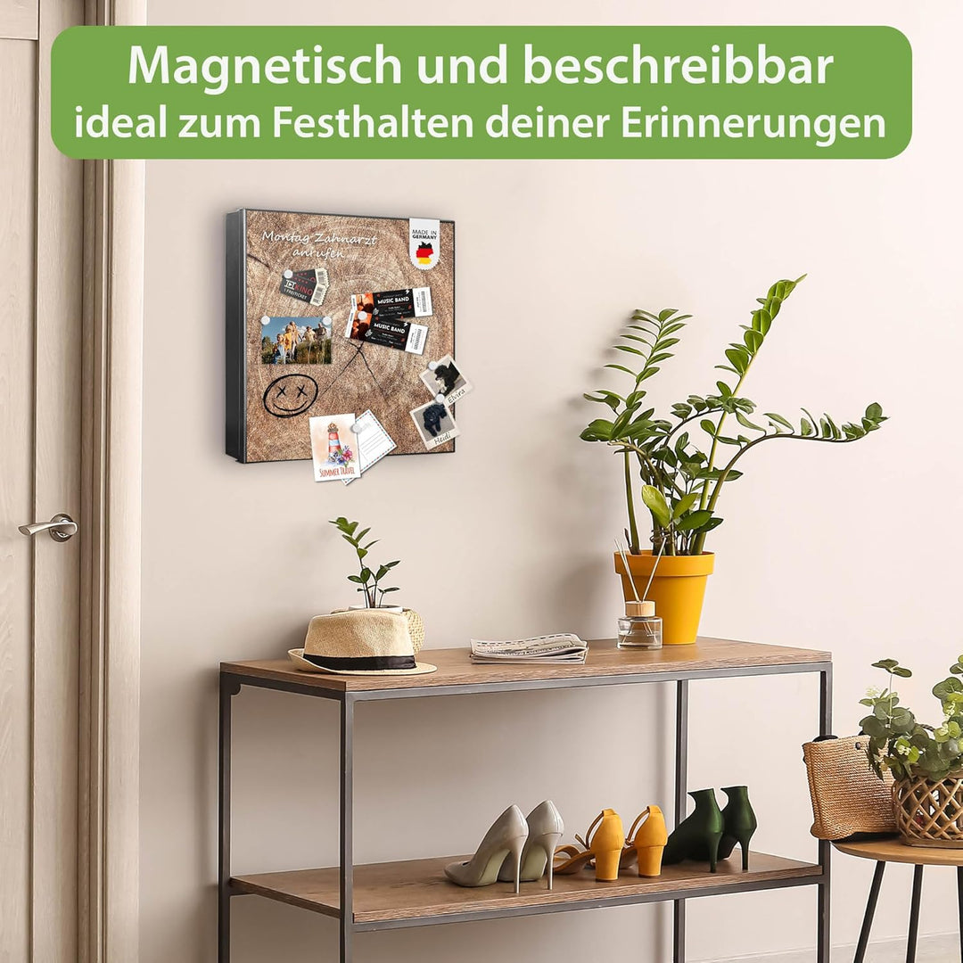 banjado Grosser Schlüsselkasten Metall - Schlüsselbox 30x30cm mit 32 Haken - Schlüsselkasten modern