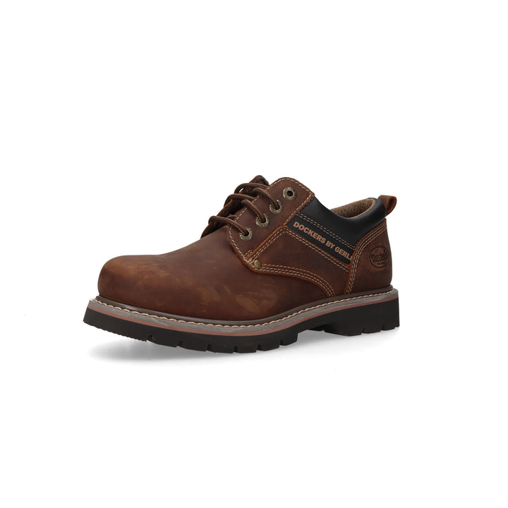 Dockers by Gerli Herren Low-Top Sneaker, Männer Schnürschuhe,wasserabweisend 42 EU Desert 460, 42 EU