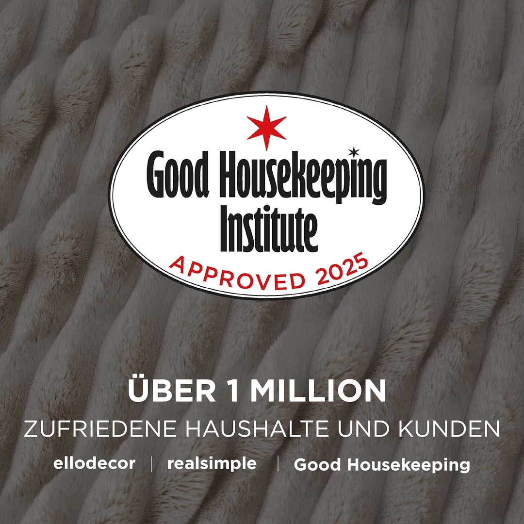 BEDSURE Kuscheldecke Flauschig Decke Fleecedecke – Weiche Warme Grobe Korddecke Gemütlicher Sofadeck