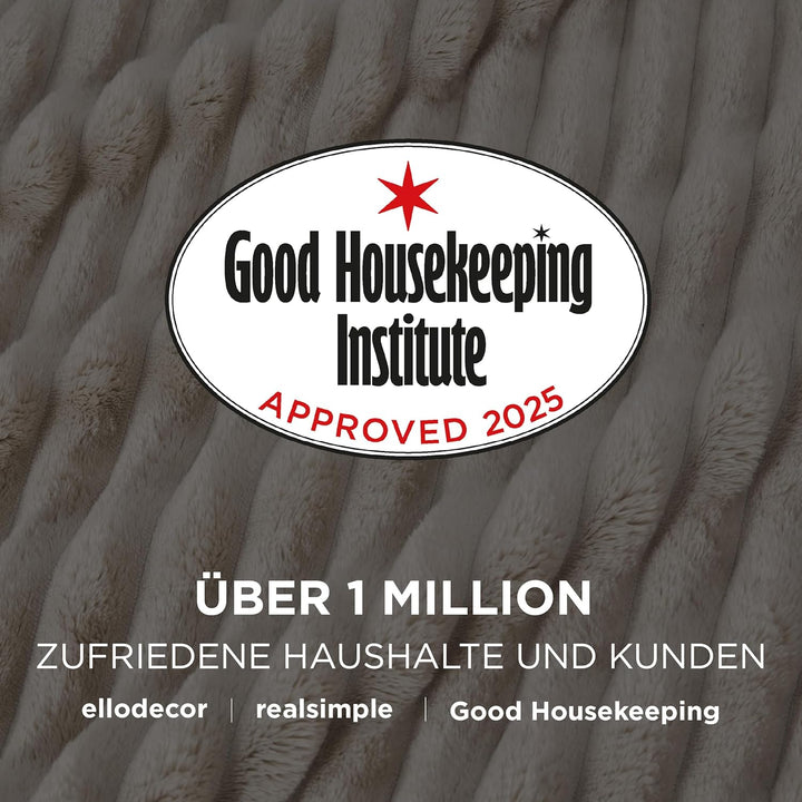 BEDSURE Kuscheldecke Flauschig Decke Fleecedecke – Weiche Warme Grobe Korddecke Gemütlicher Sofadeck