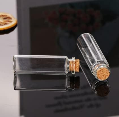 40 Stück 20ml Mini Korkstopfen Glasflaschen,Kleine Reagenzglas mit Korken,Mini Reagenzgläser Kleine