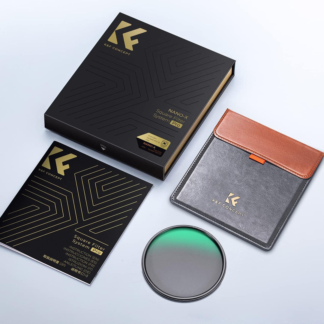 K&F Concept Nano X-PRO Serie 95mm Black Mist1/4 & Polfilter mit Aufbewahrungstasche für Rechteck-Fil