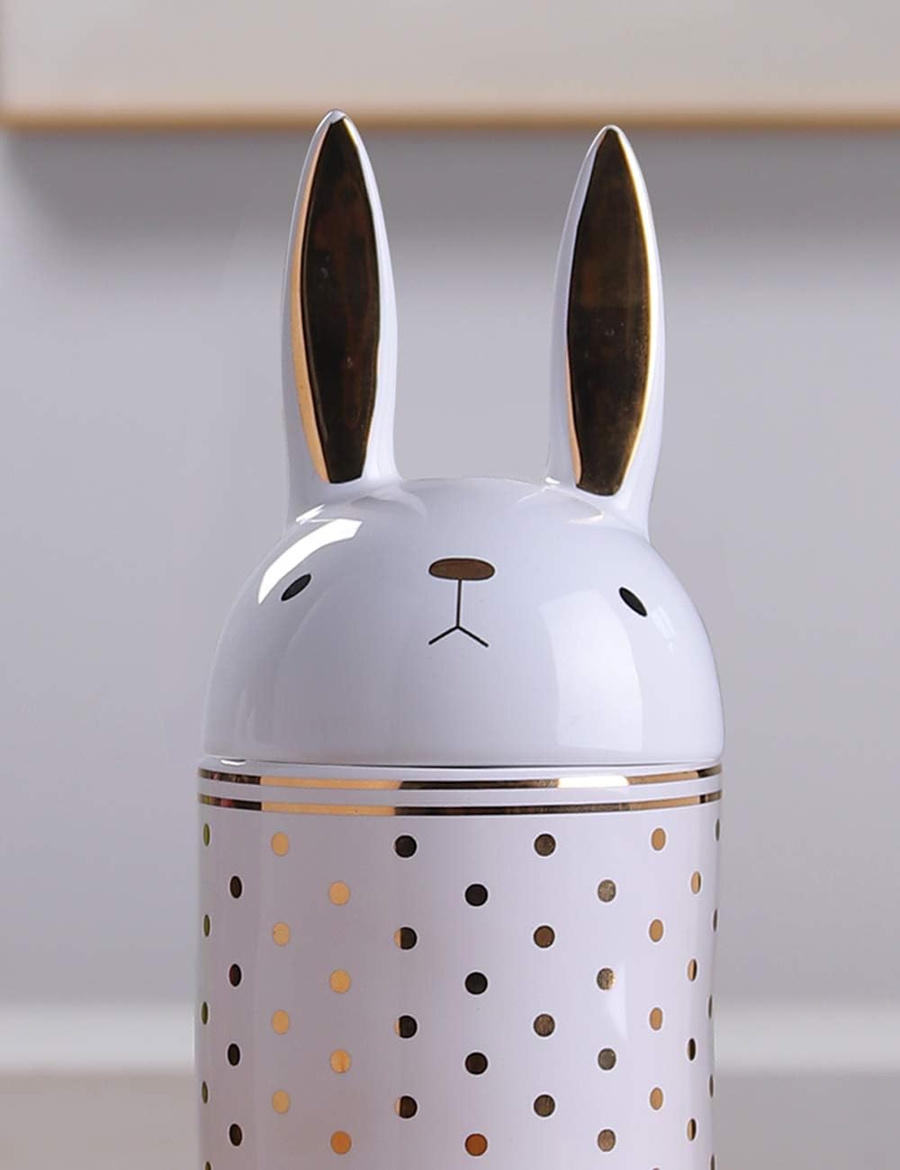 HAUCOZE Keramik Vorratsdose Hase Figur Modern Deko Wohnzimmer Skulptur Geschenk 20cm 500 Milliliter