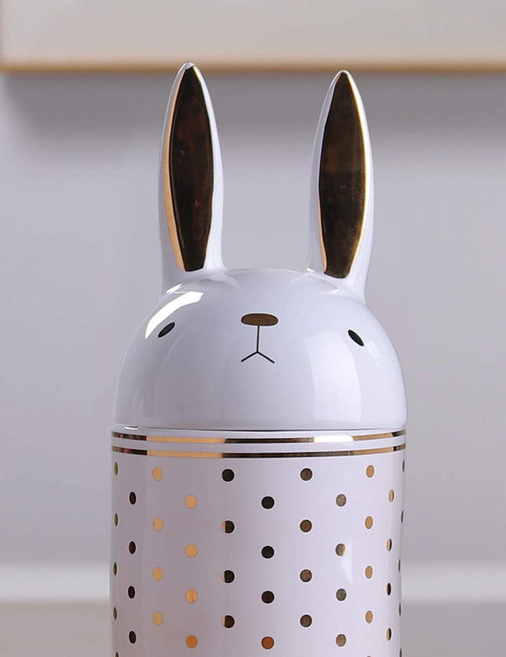 HAUCOZE Keramik Vorratsdose Hase Figur Modern Deko Wohnzimmer Skulptur Geschenk 20cm 500 Milliliter