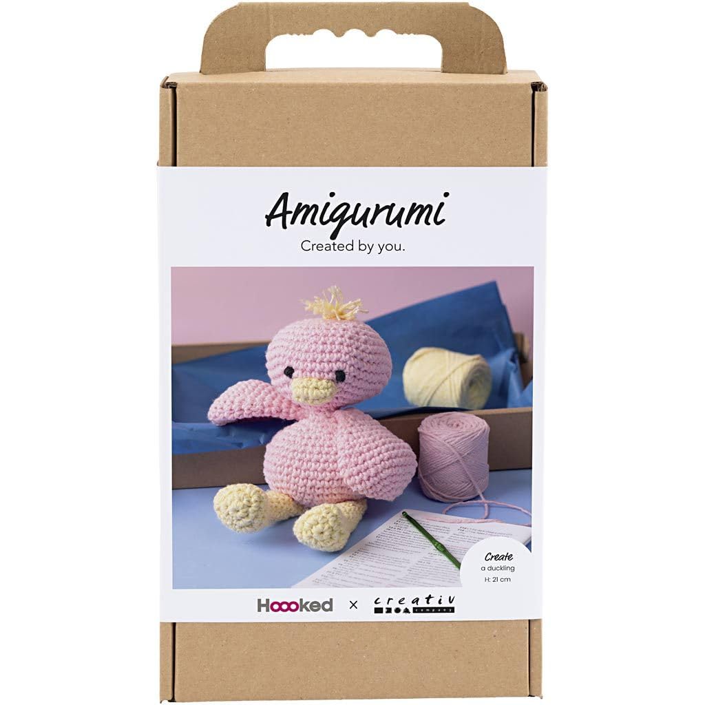 Creativ Company Amigurumi DIY Häkelset (Entenküken - Hellgelb) Entenküken - Hellgelb - Höhe: 21cm, E