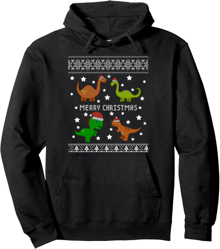 Dinosaurier hässlicher Weihnachtspullover Lustiges Pullover Hoodie