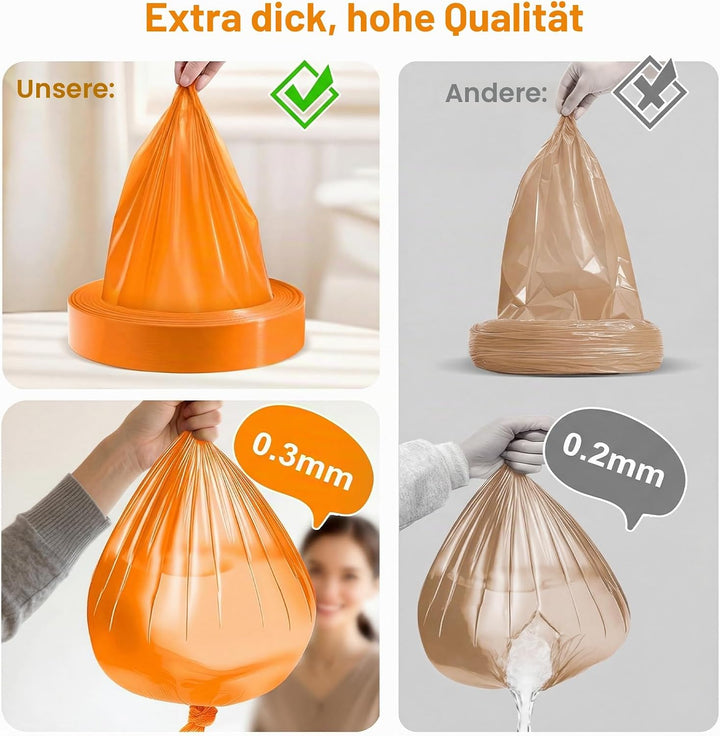 9 Stück Windeleimer Nachfüllkassetten Windeleimer Nachfüllfolie (Orange), Orange