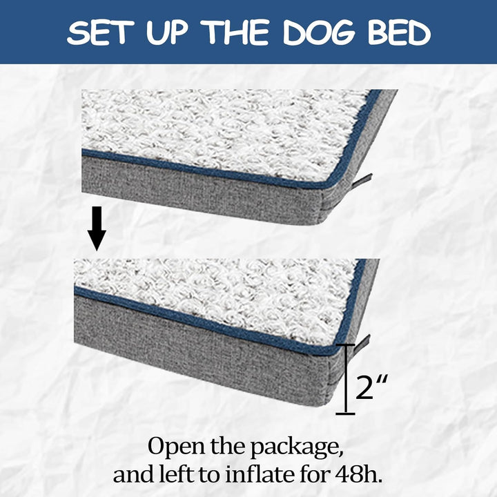 EMPSIGN Hundekissen Mittelgrosse Hunde waschbar, Hundebett Wasserdicht M 76x50x7,5cm, Hundematte Abn