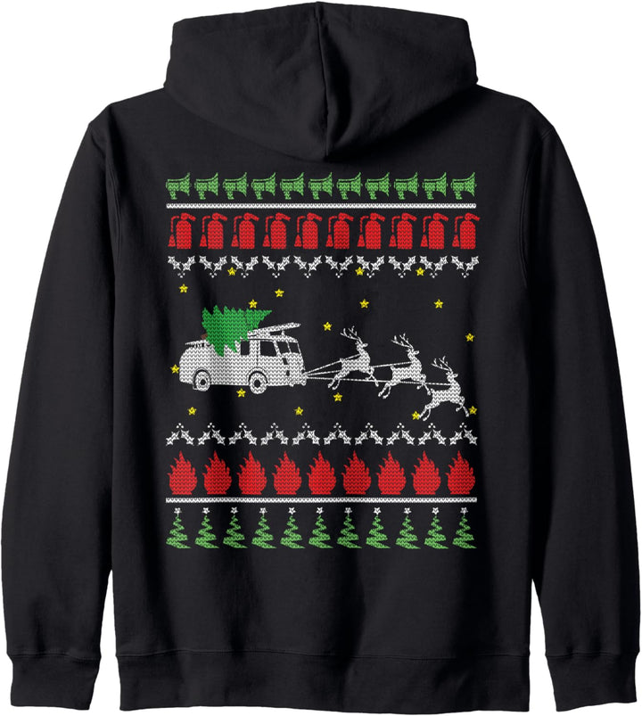 Ugly Christmas Feuerwehr Weihnachten Feuerwehrmann Lustiges Kapuzenjacke
