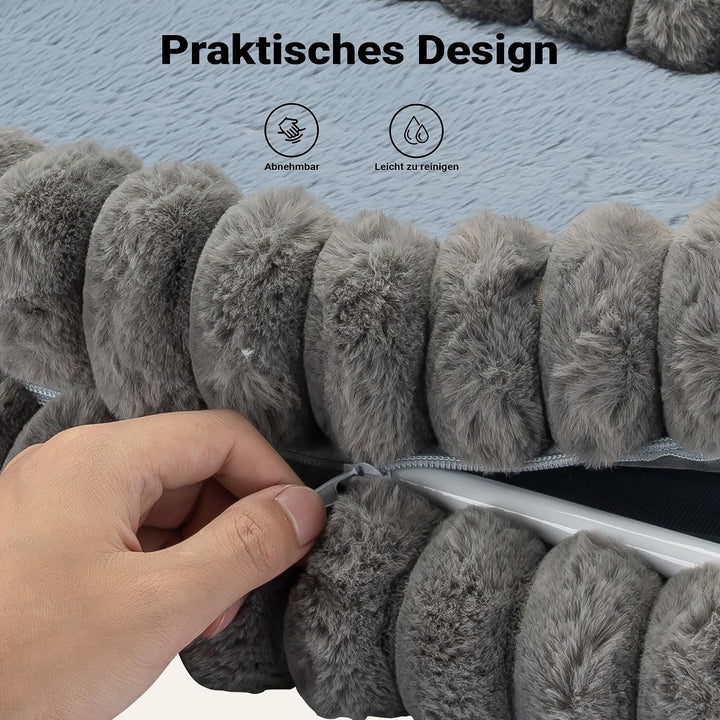 Fudajo Fenster Katzenhängematte 30 x 60 cm dunkelgrau, Katzenbett Hängematte bis 10 kg, Fensterliege