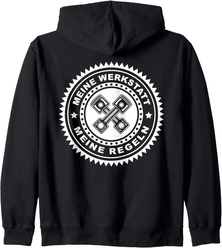 "Meine Werkstatt, Meine Regeln" lustiger Mechaniker Spruch Kapuzenjacke