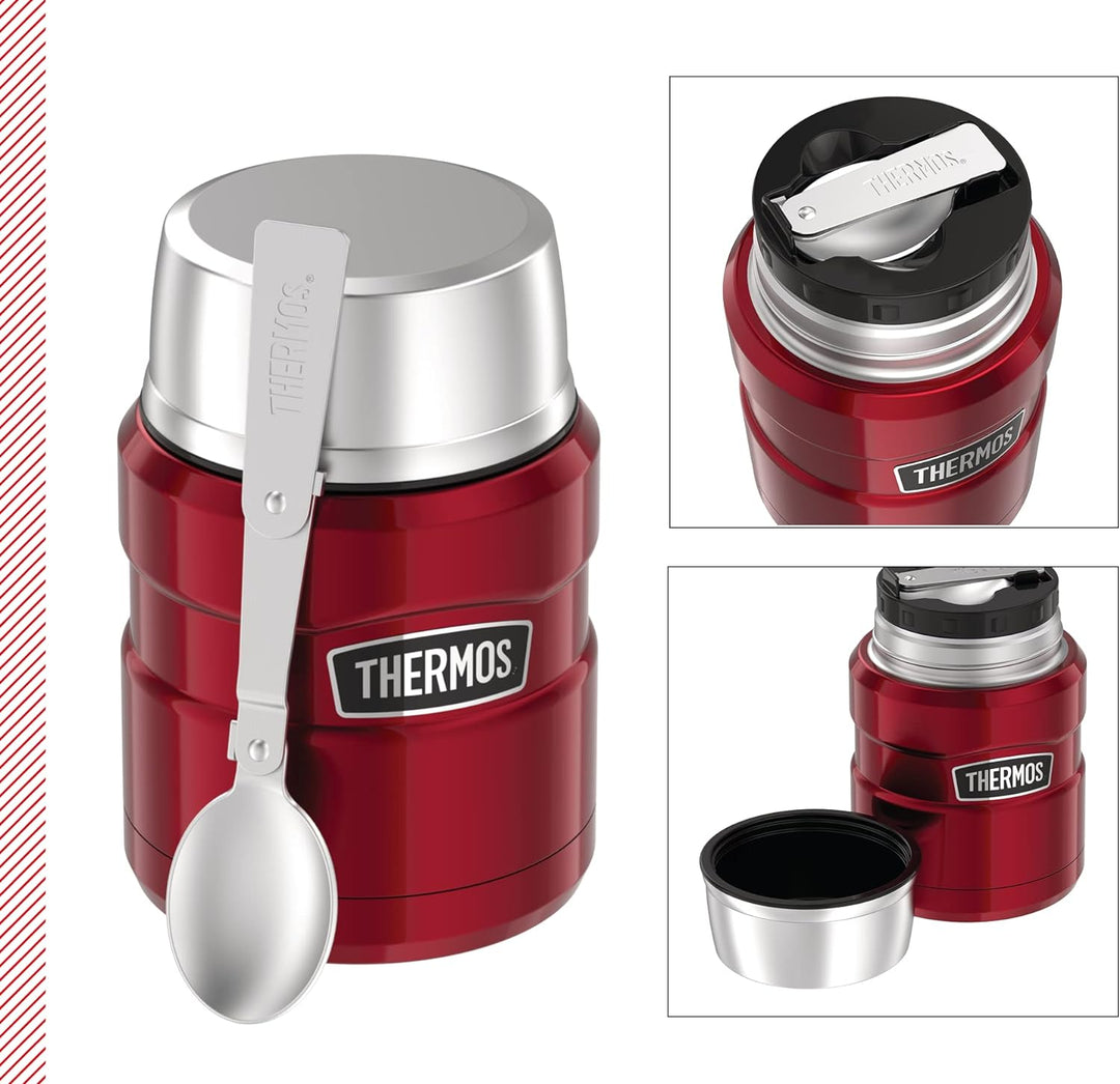 THERMOS Thermobehälter für Essen groÃŸ Lunchpot Stainless King, SpeisegefäÃŸ, Suppen, Müsli, 4001.24