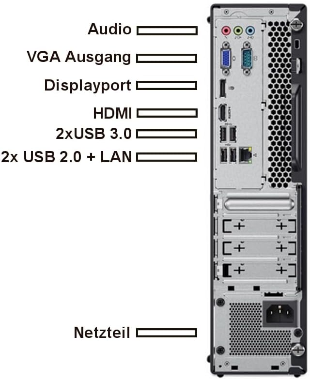 Lenovo V520S - Schneller PC mit Intel Core i7 6700 - Silent Computer für Büro & Home Office mit 4 GH