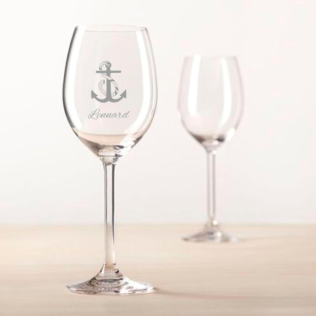 Geschenk zum Valentinstag – Wein Geschenksets – Weinglas mit Gravur 370ml – Geburtstagsgeschenke – G