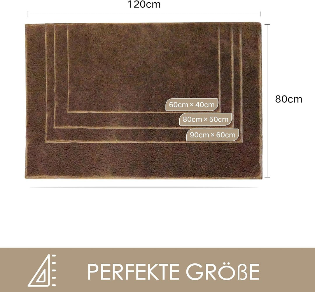 Schmutzfangmatte 80x120 cm – Extra grosse rutschfeste TPE Fussmatte, Waschbar & Robust – Für Eingang