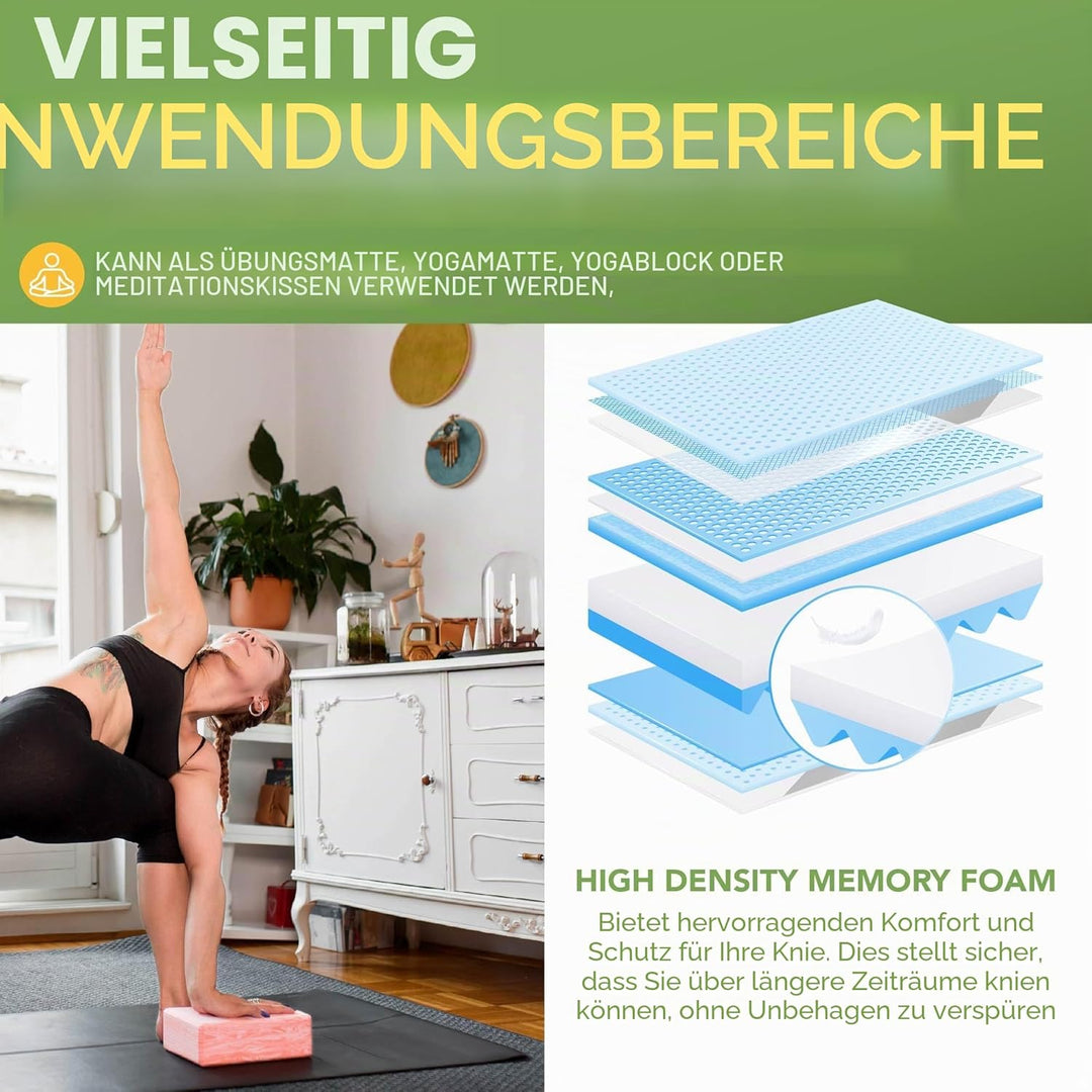 BLOSTM Extra dicke Garten-Knieunterlage – grosse, faltbare Garten-Knieunterlage mit Griffen – wasser