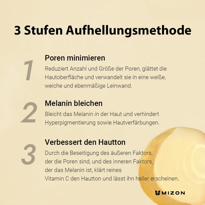 [MIZON] REAL VITAMIN C AMPOULE (30ml) Korean Skincare - Serum - Reines Vitamin C - Ohne Wasserzusatz