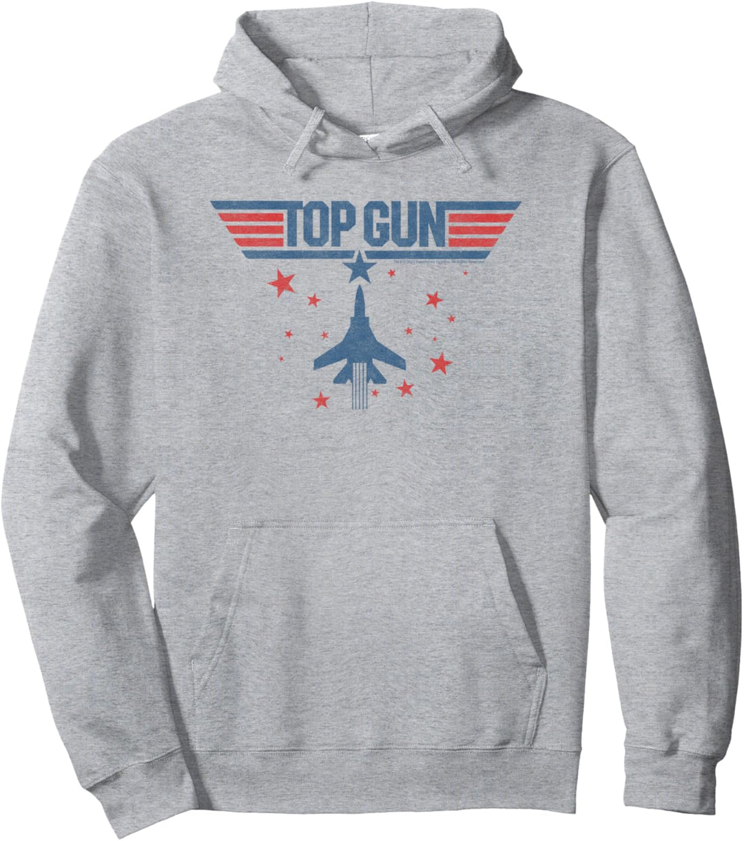 Top Gun Klassisches Sterne Flugzeug Logo Pullover Hoodie