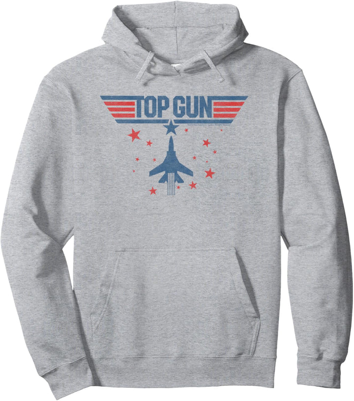 Top Gun Klassisches Sterne Flugzeug Logo Pullover Hoodie