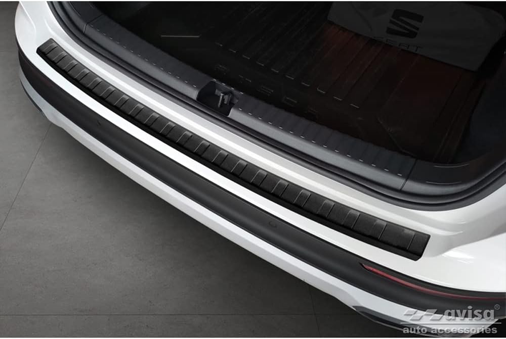 Avisa Matt-Schwarz Edelstahl Heckstossstangenschutz kompatibel mit Seat Ateca 2016-2020 & FL 2020- '