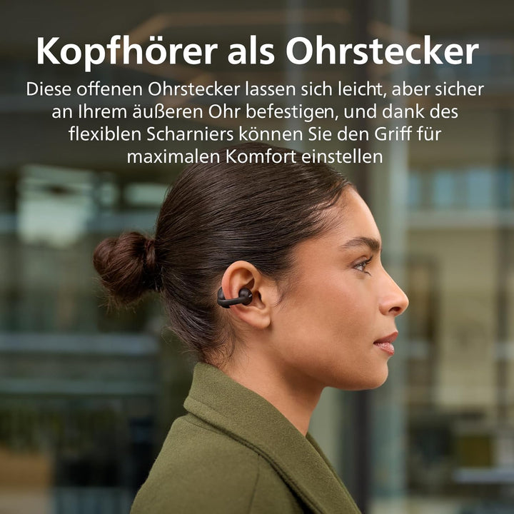 Philips TAQ2000BK ohraufliegende True Wireless Multipoint-Bluetooth-Ohrhörer mit Ohrmanschette - 28